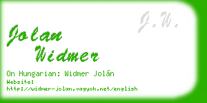 jolan widmer business card